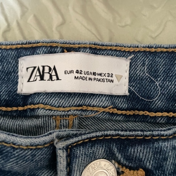 ZARA Size 10 Ankle Length High Rise Mom Jeans - Picture 2 of 4